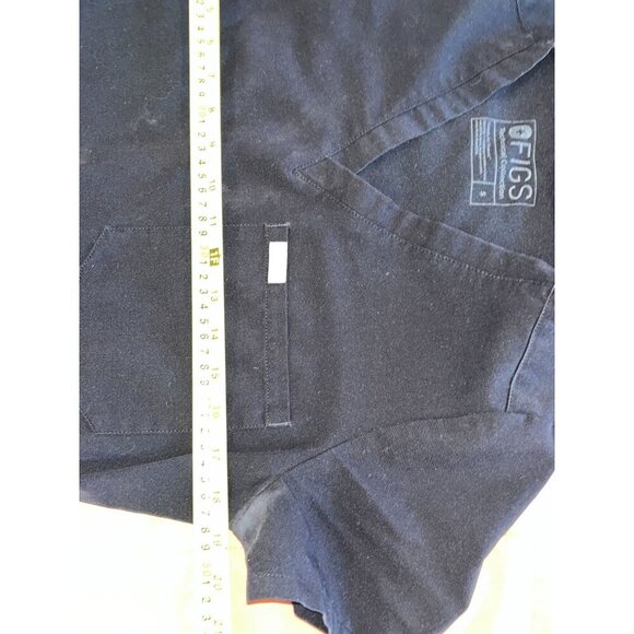 Figs Technical Collection Black V-Neck Scrub Top Women Size Small - Picture 5 of 7